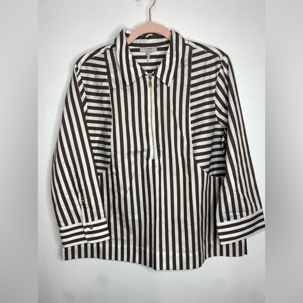 NWT HINSON WU Alexis 3/4 Sleeve
Stripe Gingham Combo Top